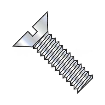Usa Industrials 1/4"-28 x 3/4 in Slotted Flat Machine Screw, Zinc Plated Steel BULK-SCRW-8430